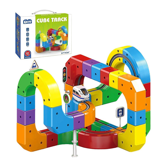 Electric Train STEM Flex Track Set (81Pcs)