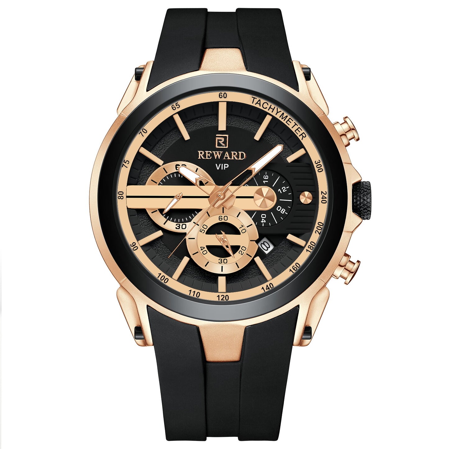 Reward VIP Chronograph Men’s Quartz Watch – Black Dial Edition