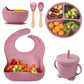 6Pcs Silicone Baby Feeding Set