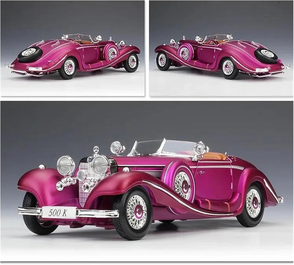 Mercedes-Benz 500K Diecast Pull-Back Toy Car