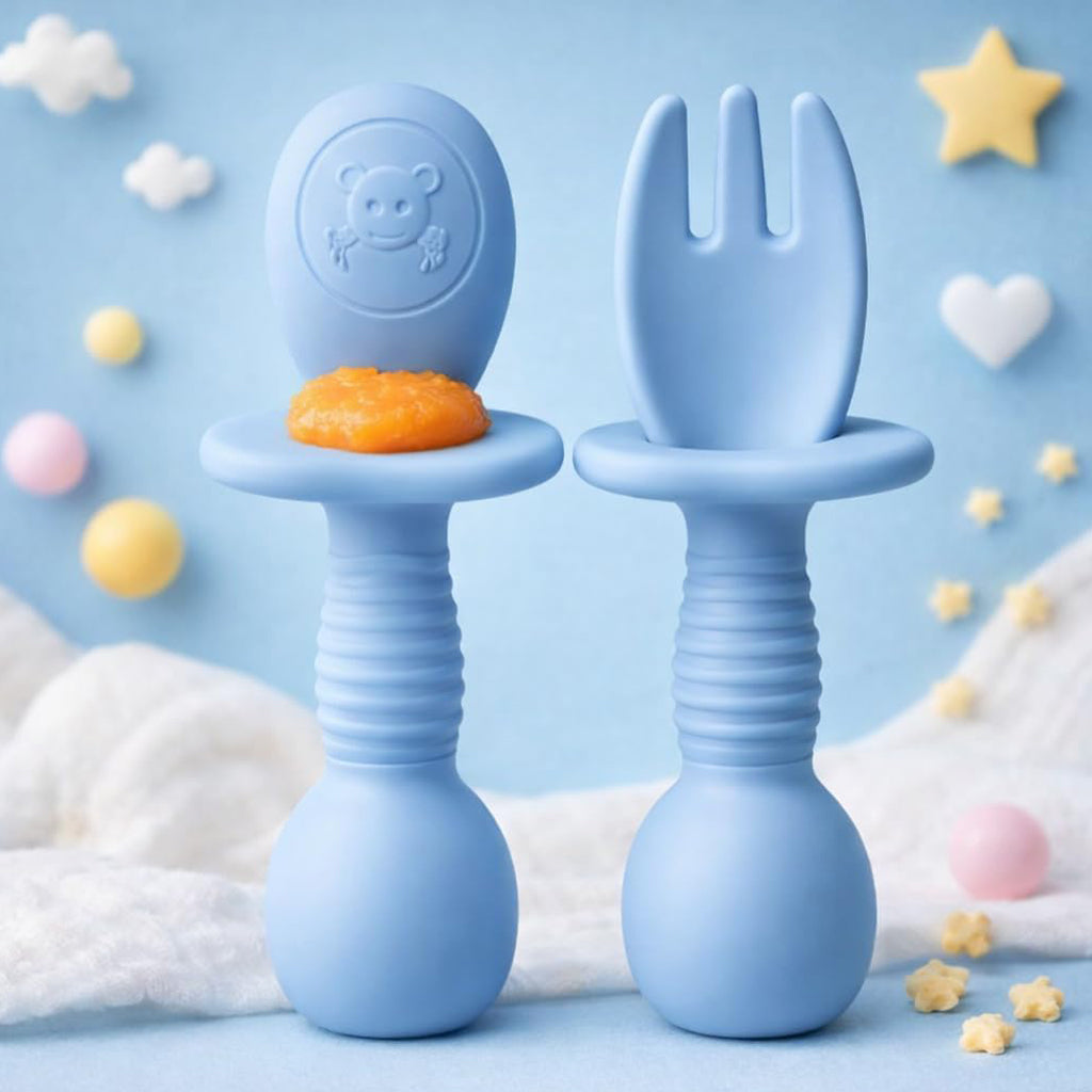 Baby Silicone Spoon & Fork Set
