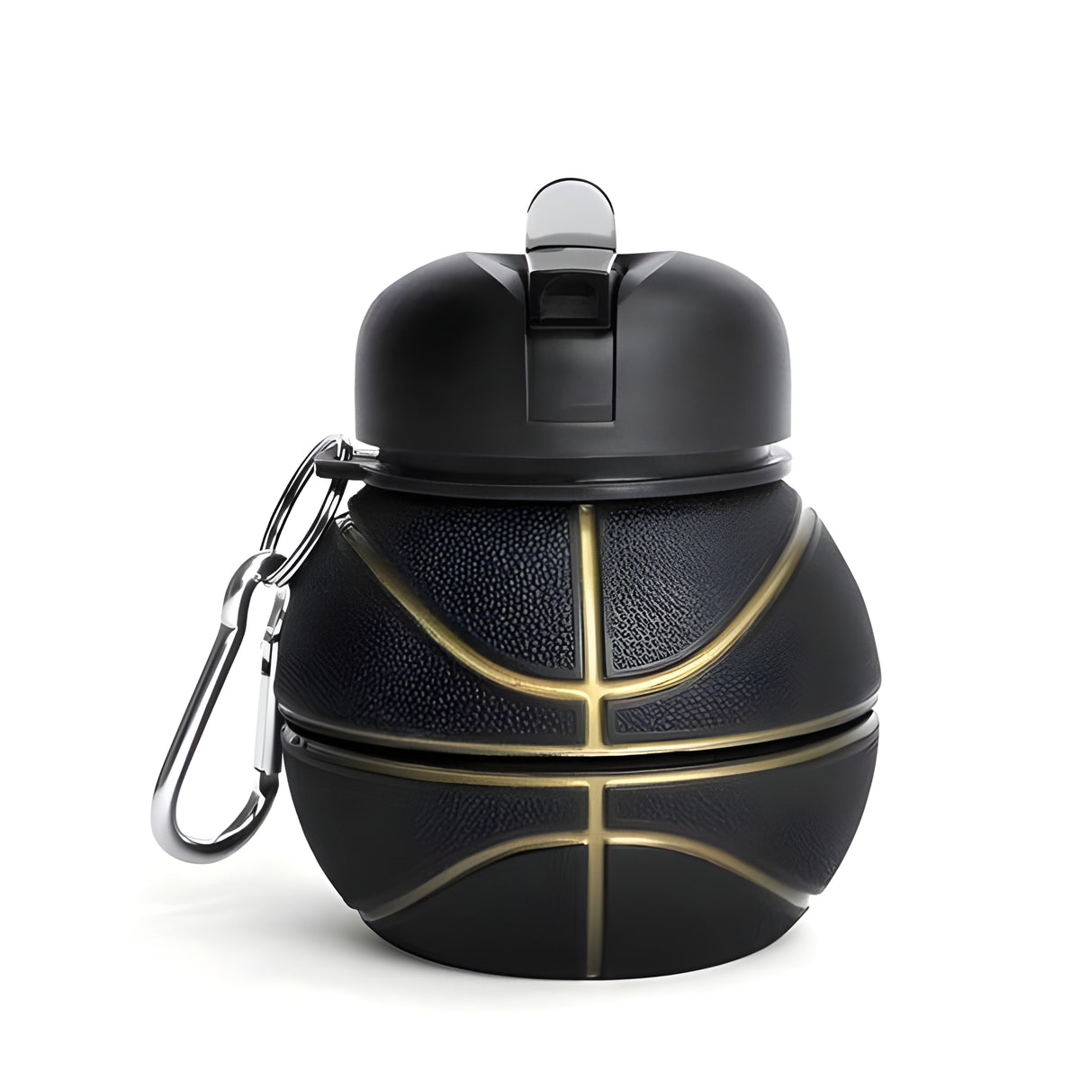 Basketball Design Foldable Silicone Water Bottle