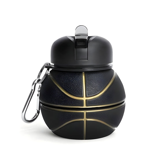 Basketball Design Foldable Silicone Water Bottle