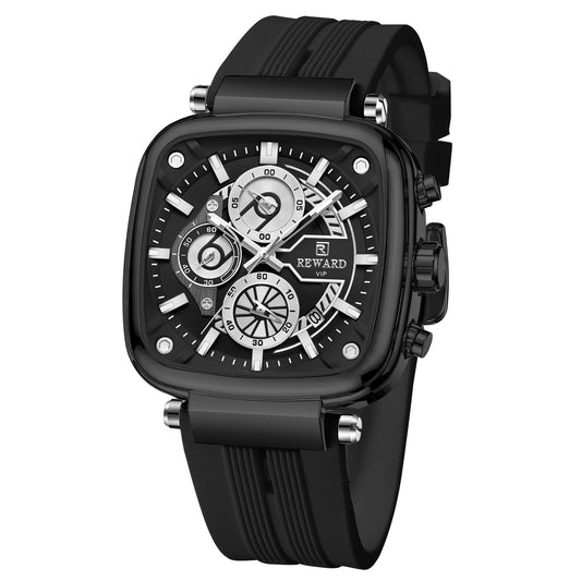 Reward VIP Analog Black Square Dial Men's Watch