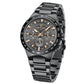 Men's Chronograph Quartz Watch – Gunmetal & Black Edition