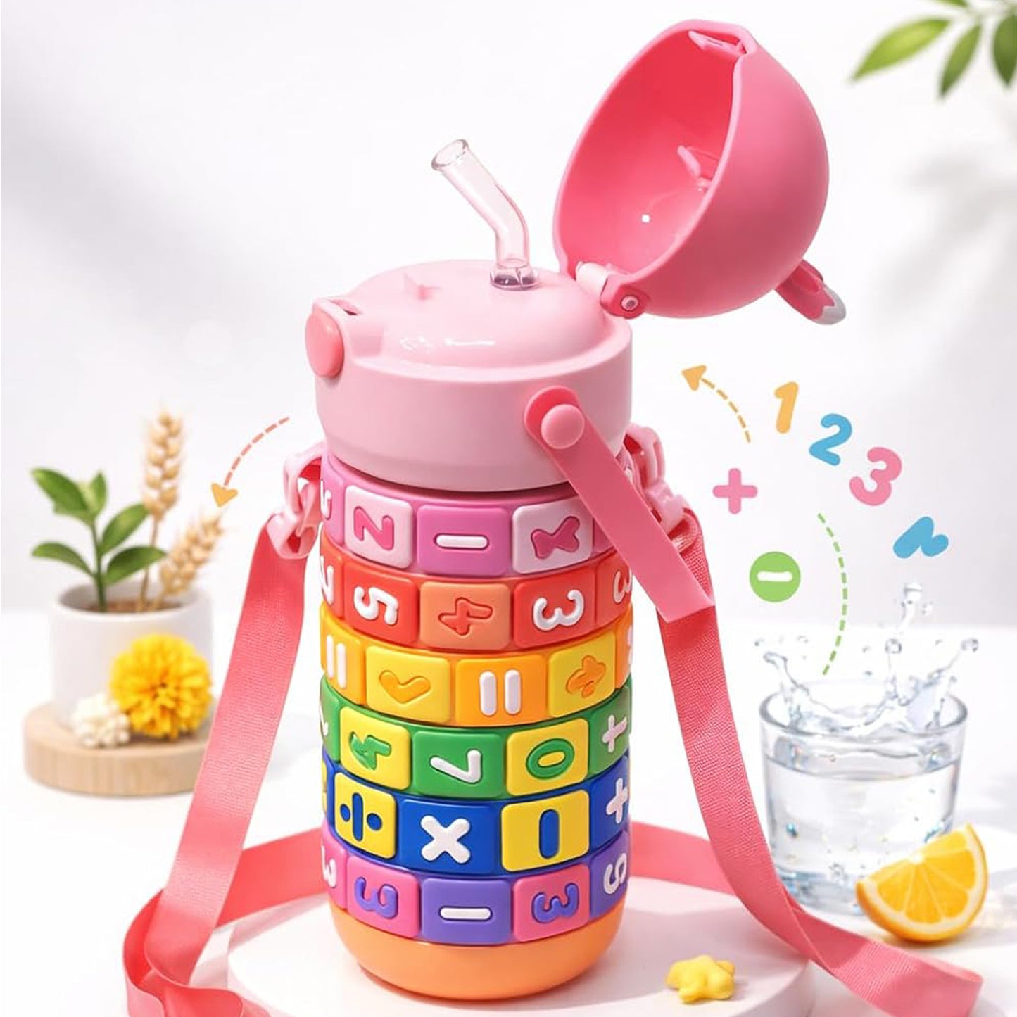 Math Learning Puzzle Water Bottle 500ml