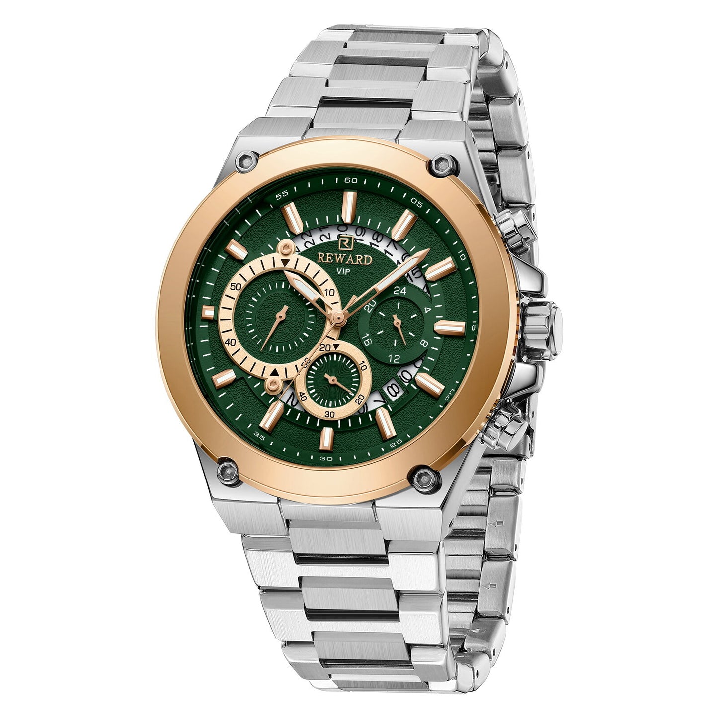 Reward Premium Men's Sport Chronograph Watch (Green Dail)