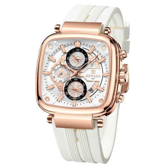 Reward VIP Analog White Square Dial Men's Watch