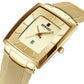 Reward Golden Rectangular Fashion Quartz Wristwatch For Men