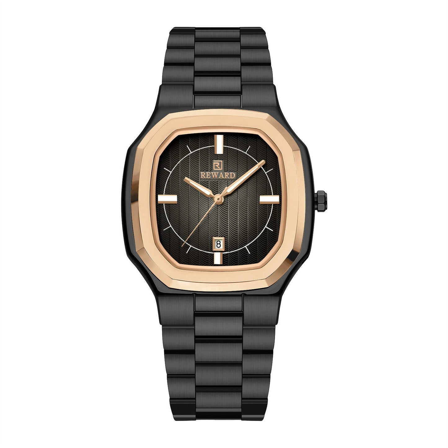 Reward Men's Multifunction Chronograph Quartz Watch – Rose Gold Case