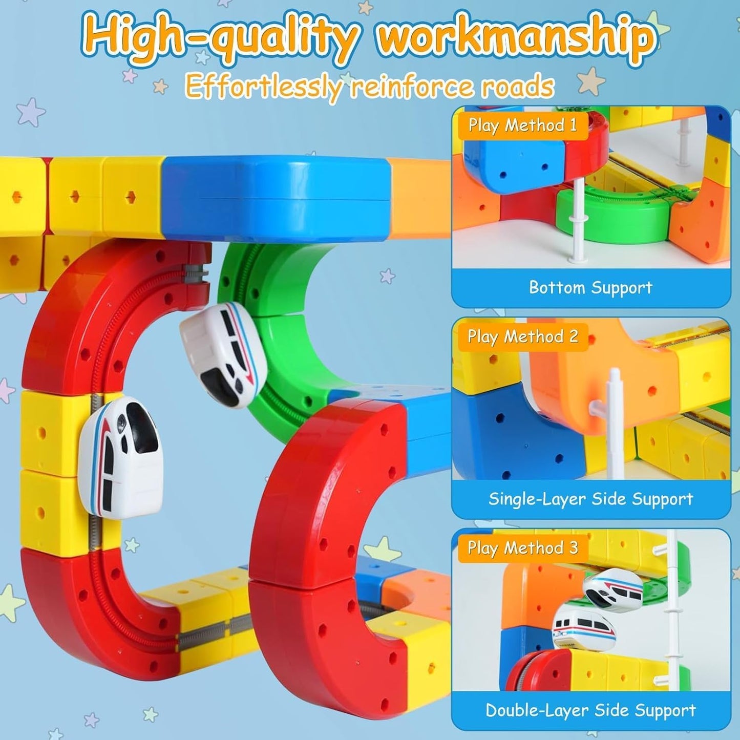 Electric Train STEM Flex Track Set (81Pcs)