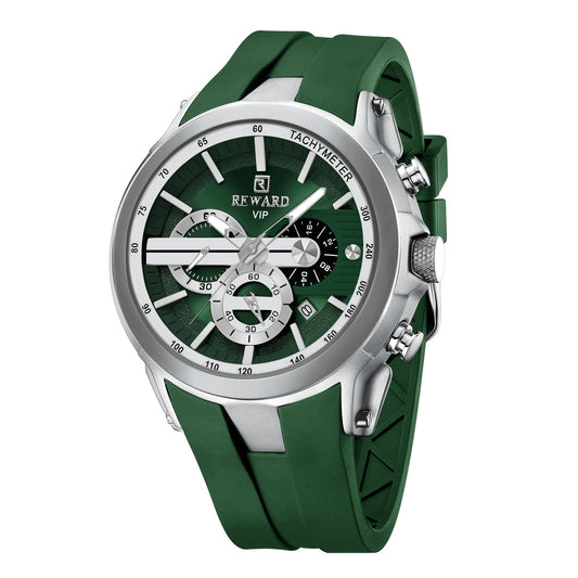 Reward VIP Chronograph Men’s Quartz Watch – Green Dial Edition