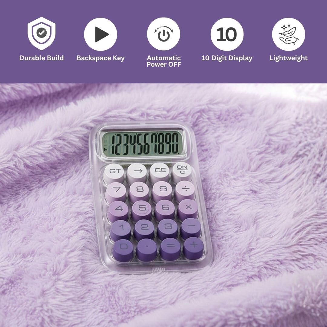 Purple Transparent LED Calculator