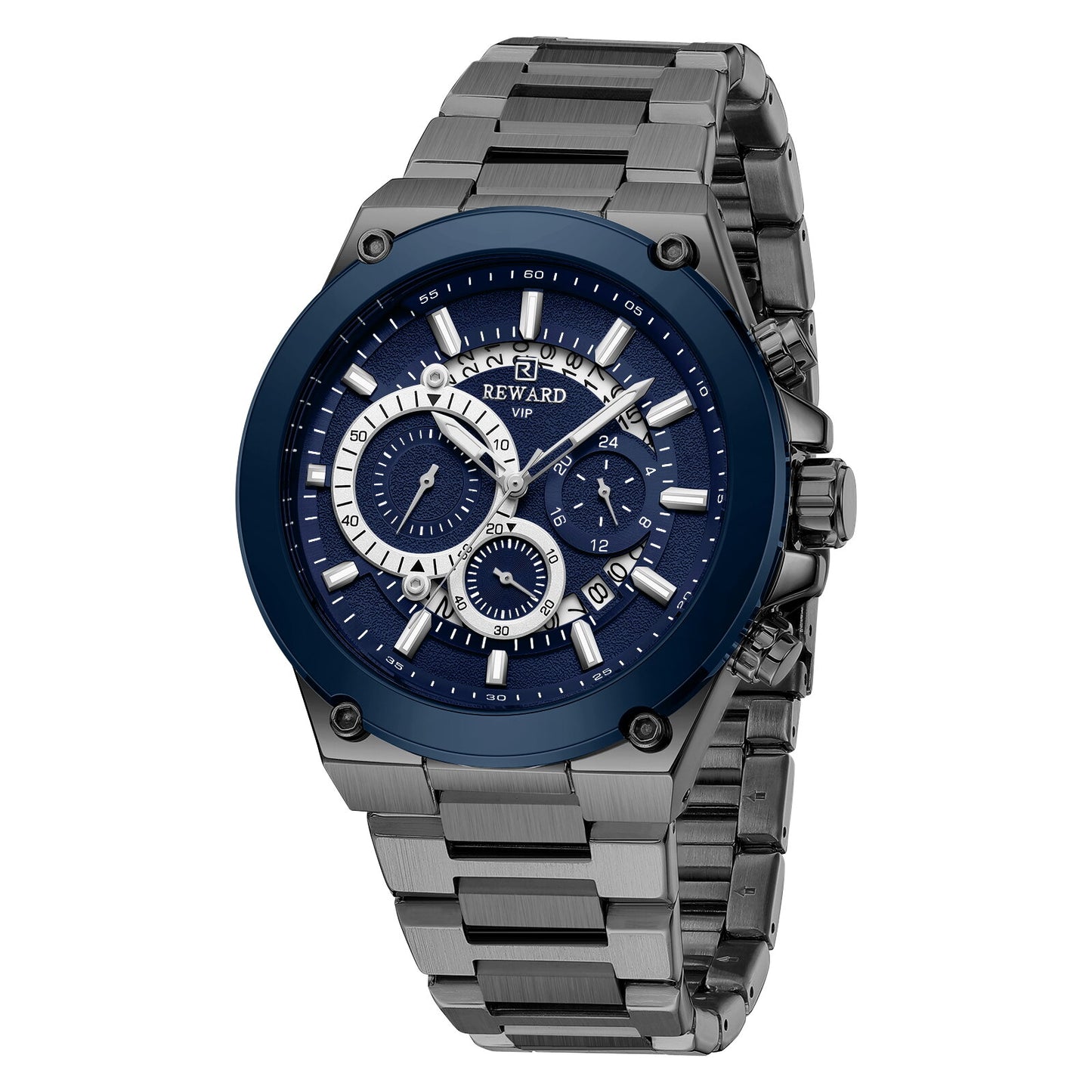 Reward Premium Men's Sport Chronograph Watch (Blue Dail)