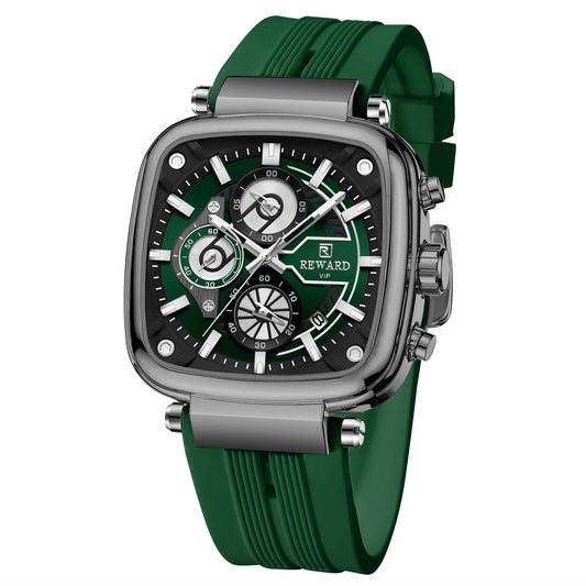 Reward VIP Analog Green Square Dial Men's Watch