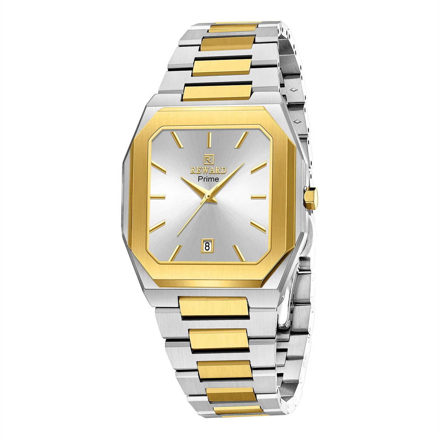 Reward Prime Men's Analog Quartz Watch – Golden & Silver