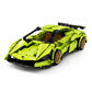 Green Lambo 1:18 Scale Racing Pull-Back SuperCar Building Blocks Set