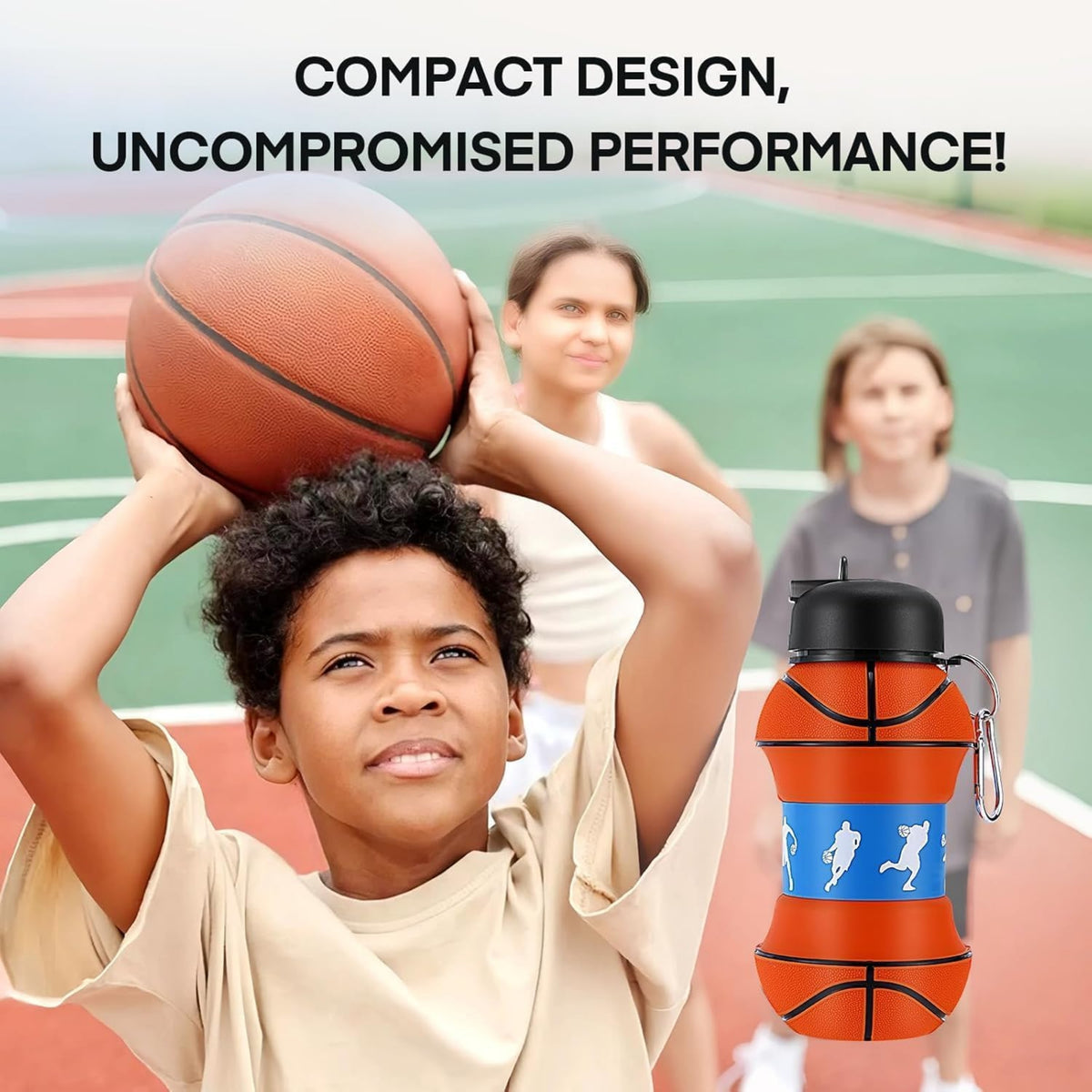 Basketball Design Foldable Water Bottle