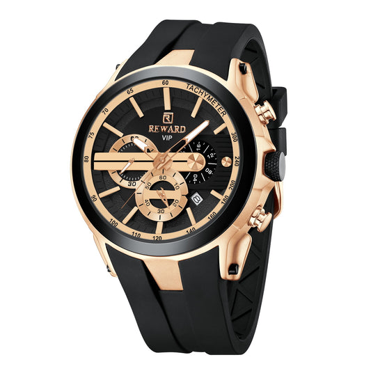 Reward VIP Chronograph Men’s Quartz Watch – Black Dial Edition