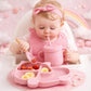 Cat Design Silicone Baby Feeding Set