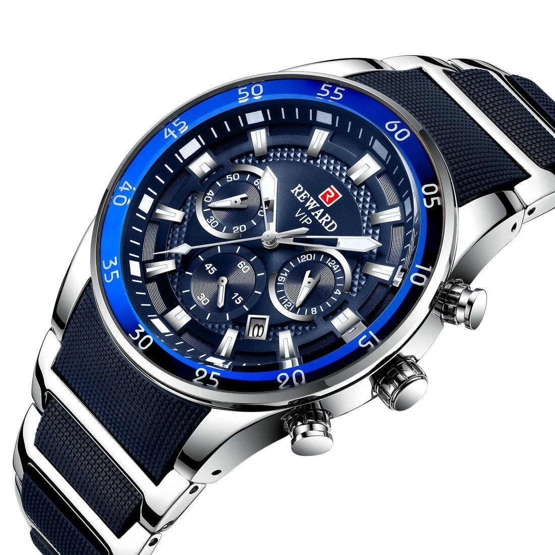 Reward VIP Luxury Chronograph Men’s Quartz Watch – Blue Dial Edition