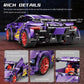Purple Lambo 1:18 Scale Racing Pull-Back SuperCar Building Blocks Set