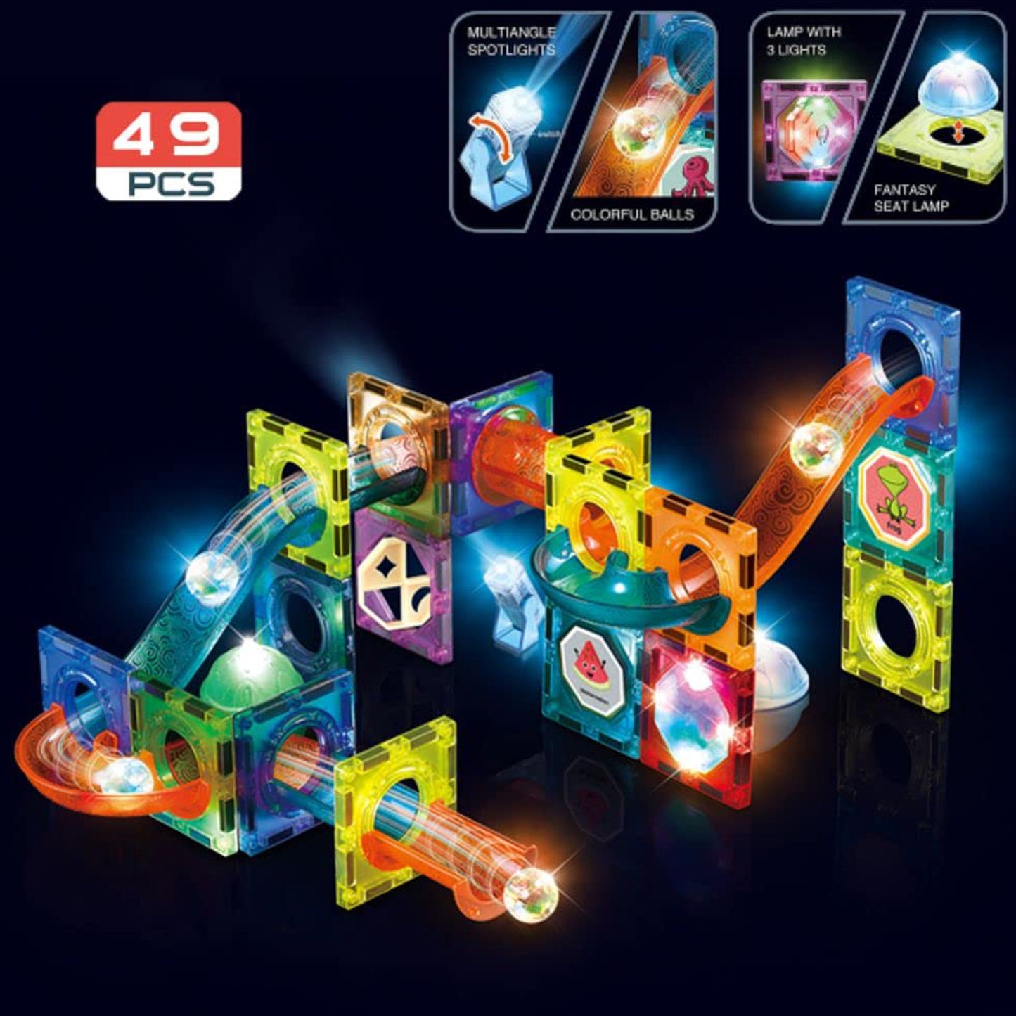 Light Magnetic Building Blocks (49Pcs)