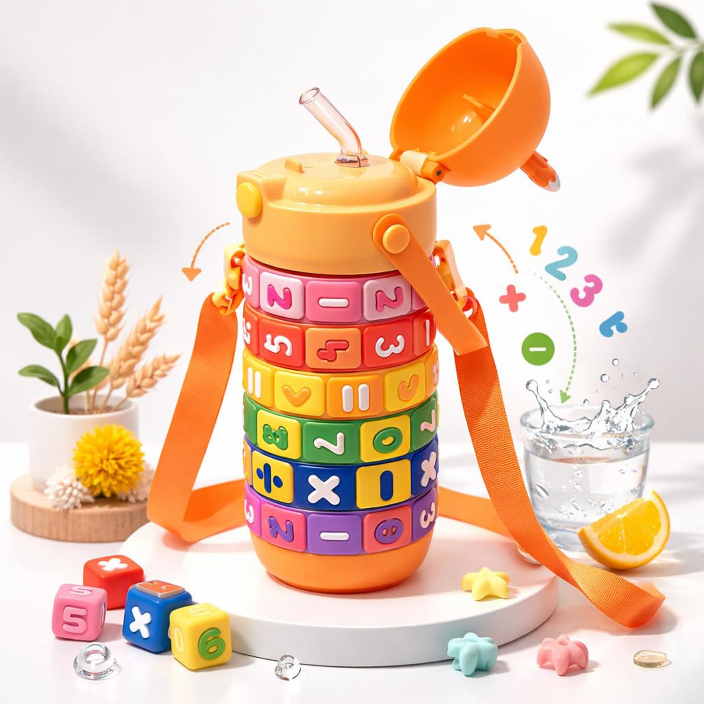 Math Learning Puzzle Water Bottle 500ml