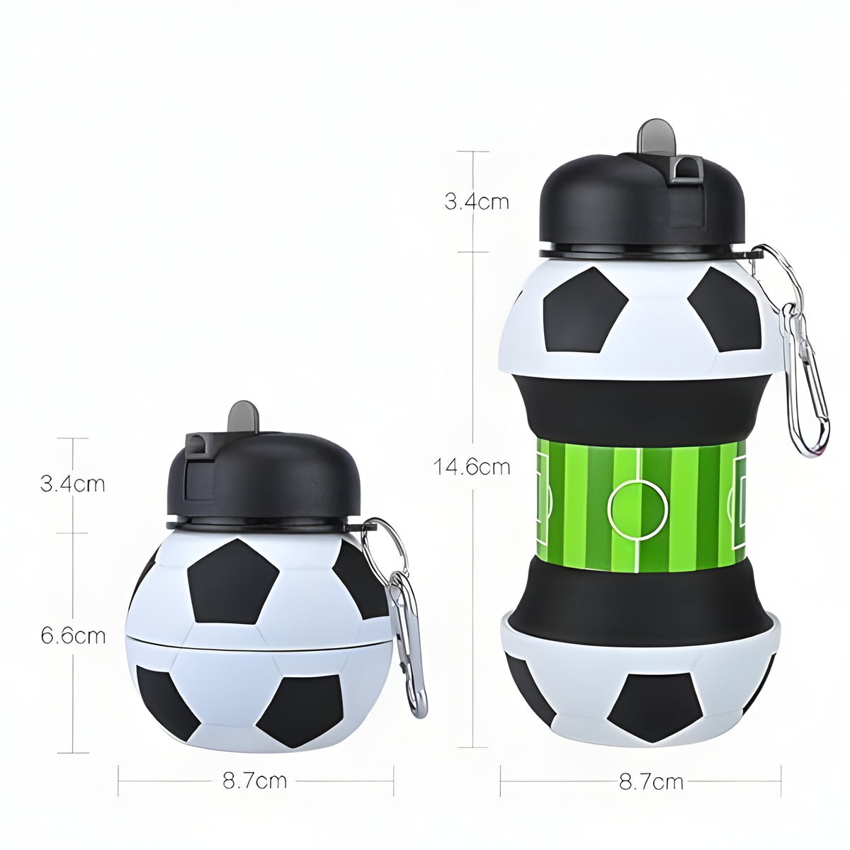 Football Design Foldable Sports Water Bottle