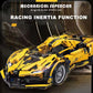 Yellow Ferrari 1:18 Scale Racing Pull-Back SuperCar Building Blocks Set
