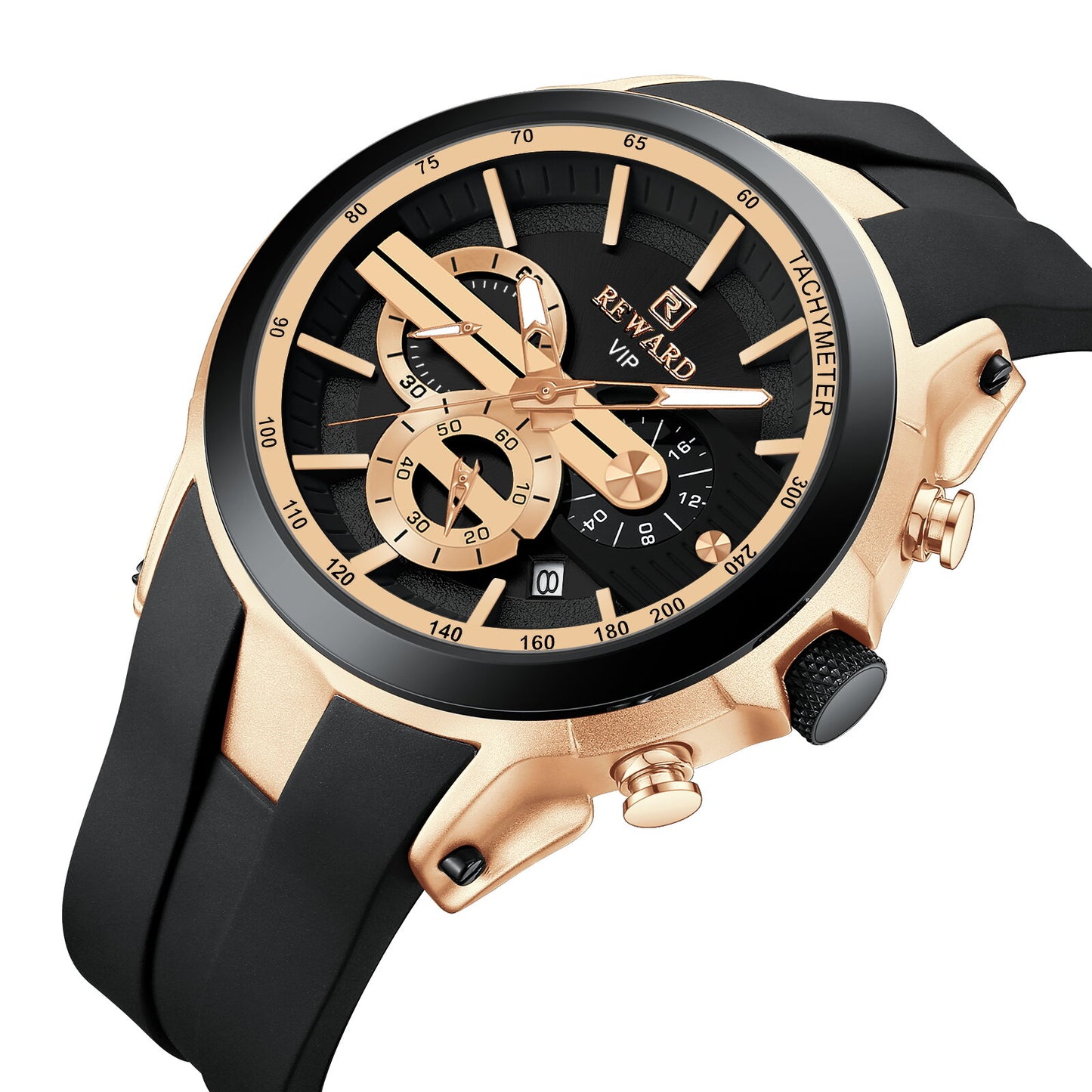 Reward VIP Chronograph Men’s Quartz Watch – Black Dial Edition