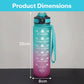 Motivational Water Bottle With Time Marker