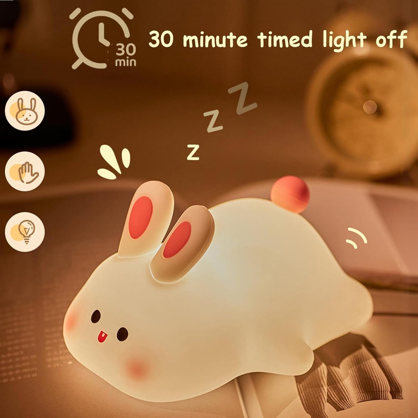 Cute Littale Rabbit Silicone Night Lamp