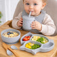 Cat Design Silicone Baby Feeding Set