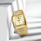 Reward Golden Rectangular Fashion Quartz Wristwatch For Men