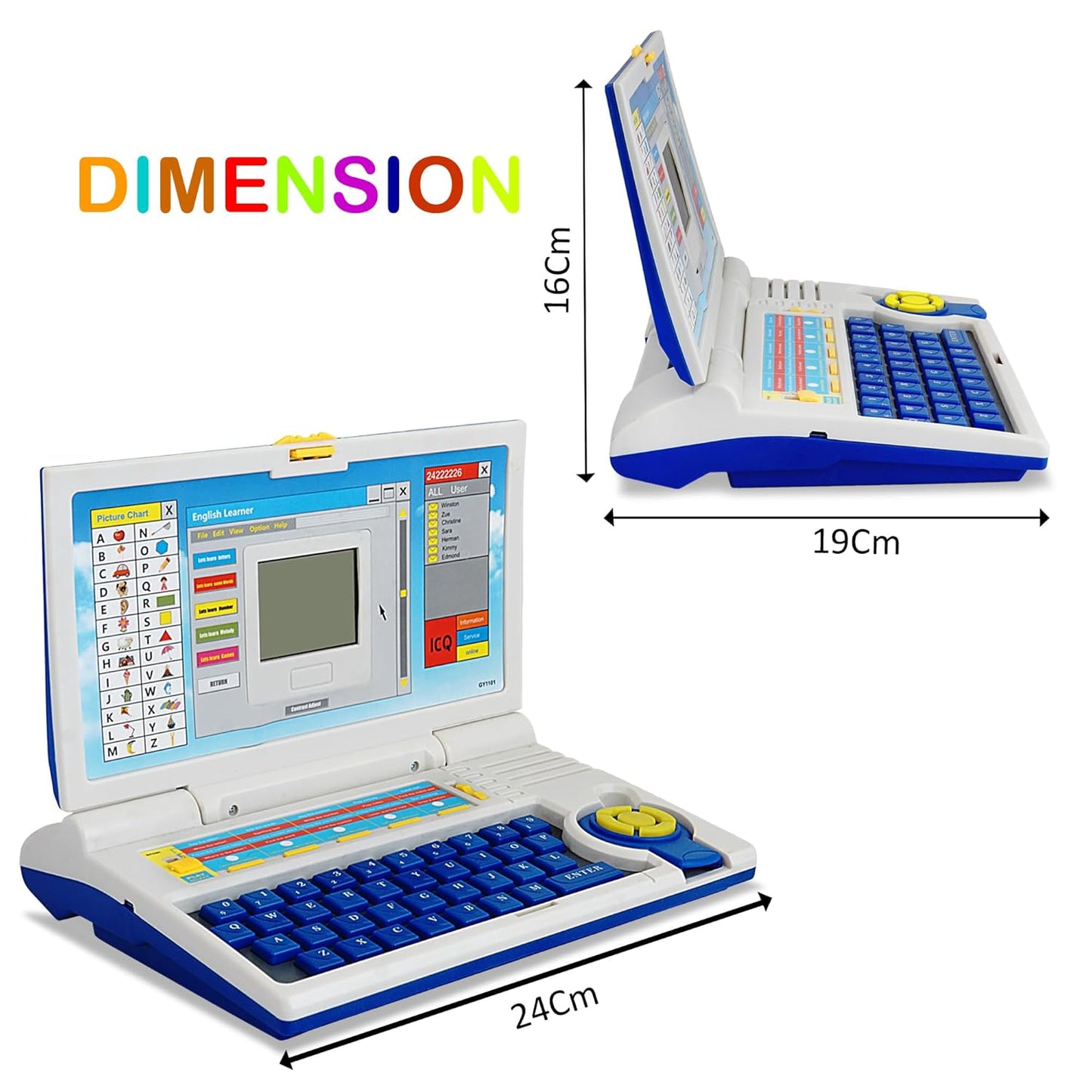 Educational Kids Learning Laptop Toy With Mouse – 20 Activities