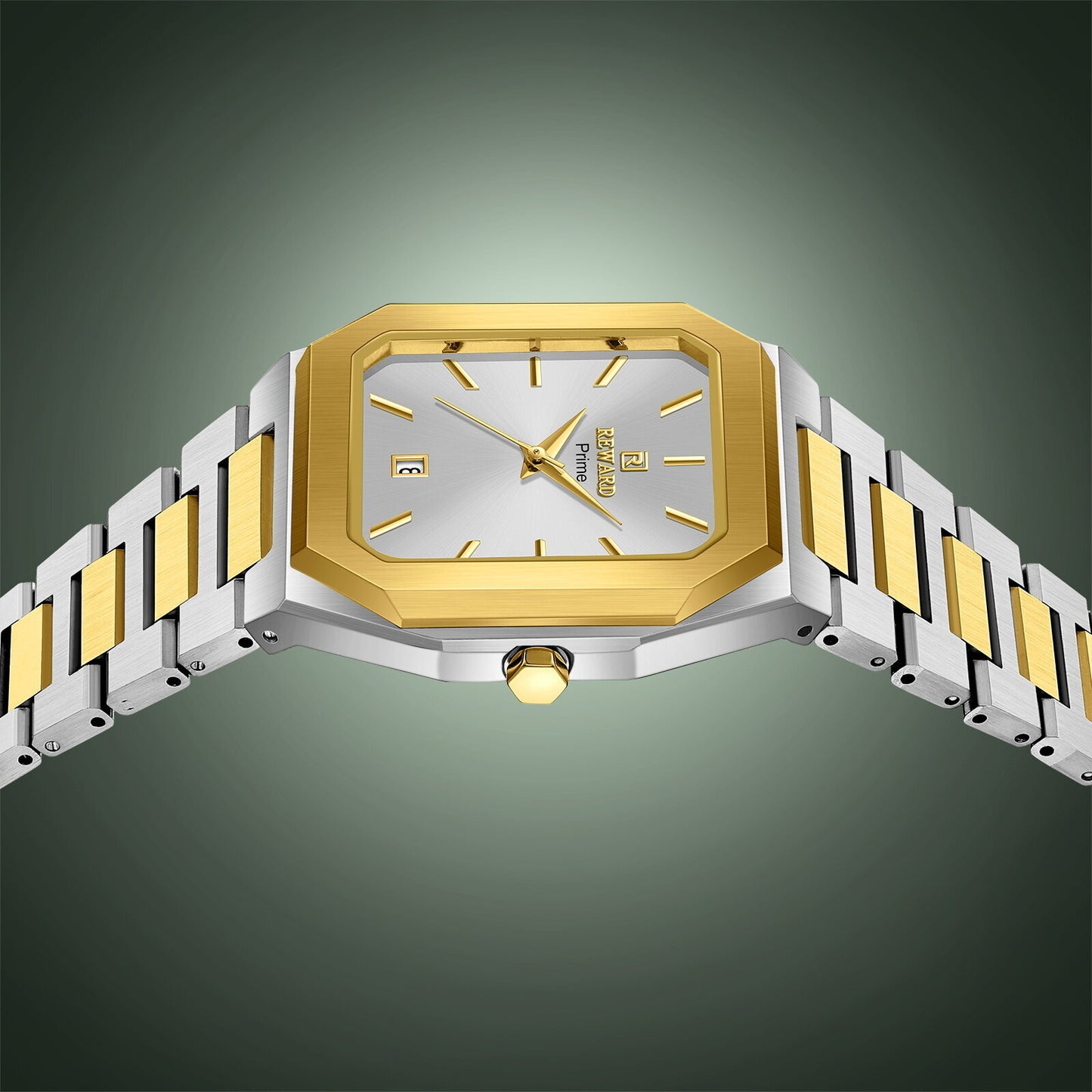 Reward Prime Men's Analog Quartz Watch – Golden & Silver