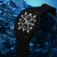 Men's Quartz Chronograph Silicone Watch – Black Case, Black Dial