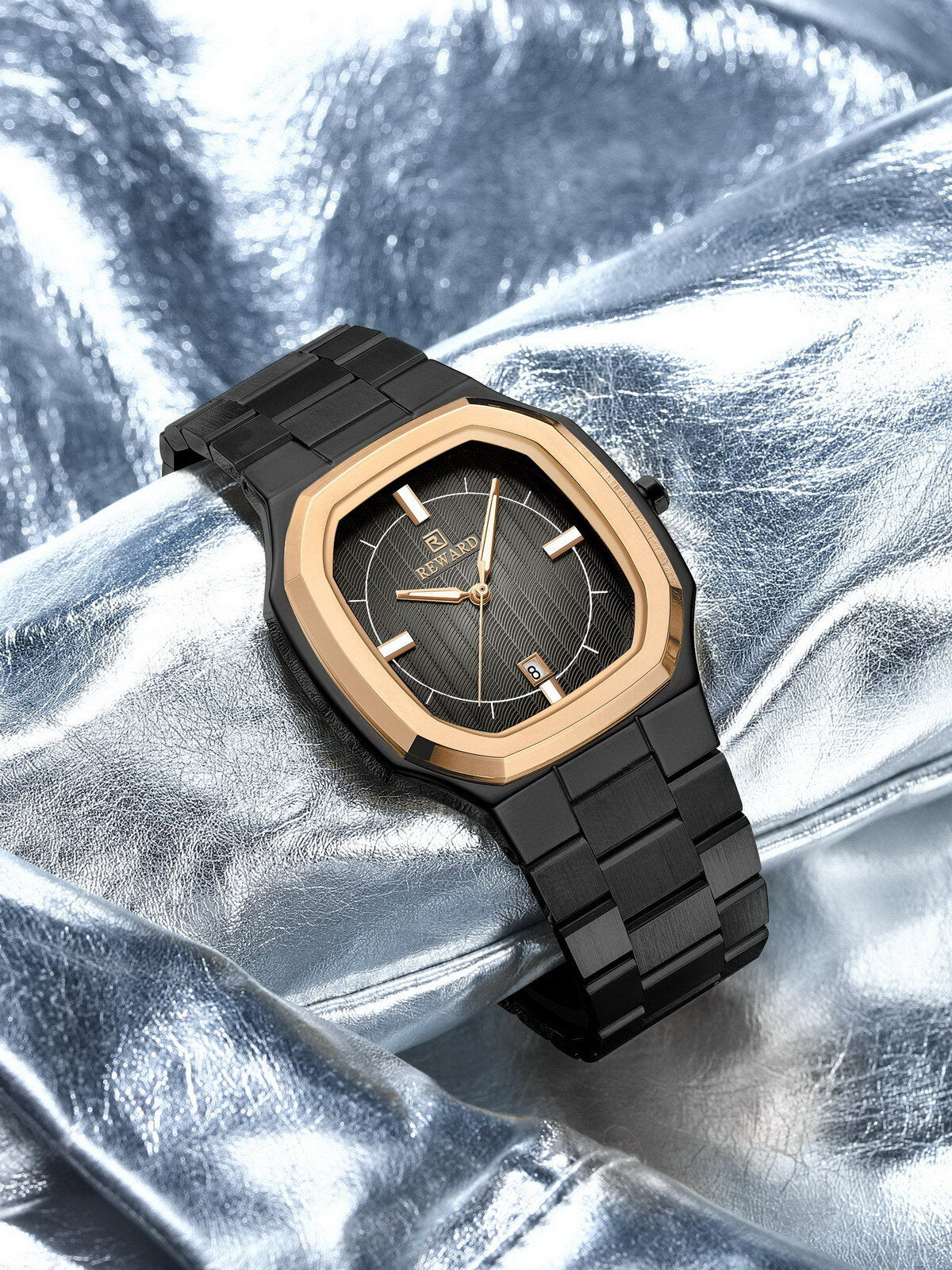 Reward Men's Multifunction Chronograph Quartz Watch – Rose Gold Case