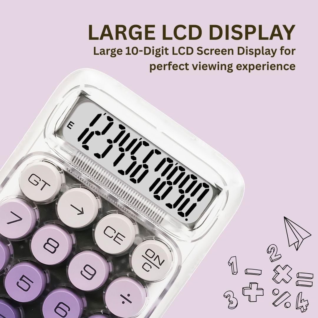 Purple Transparent LED Calculator