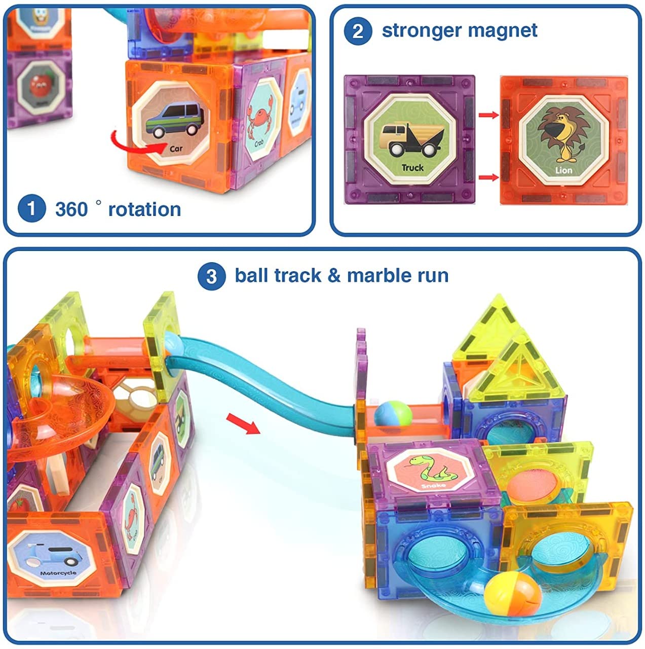Light Magnetic Building Blocks (49Pcs)