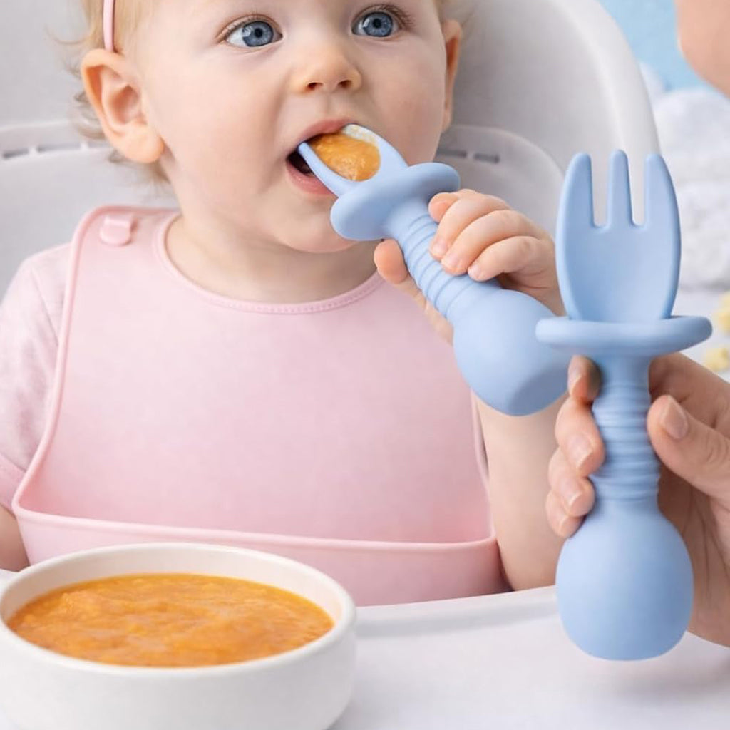 Baby Silicone Spoon & Fork Set