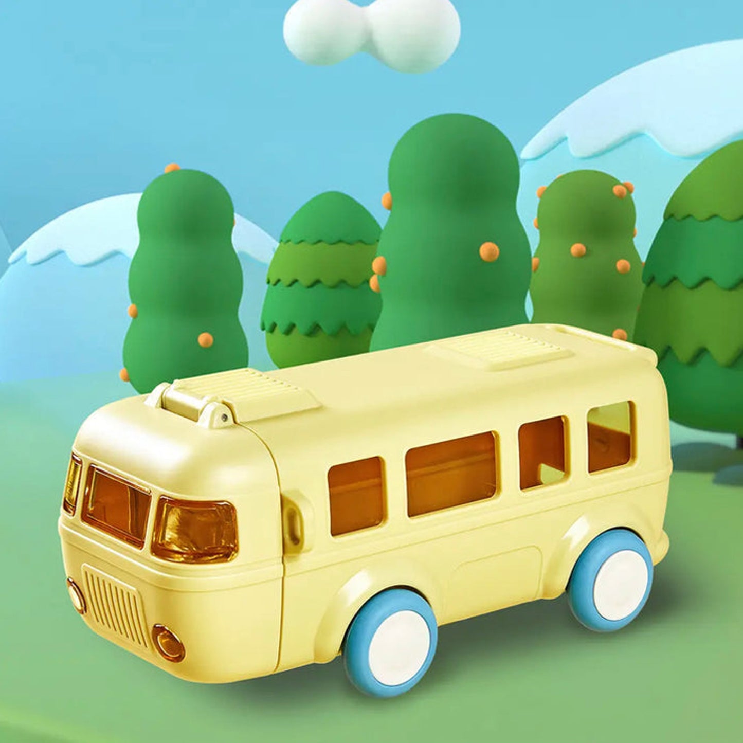 Cute Bus Adventure 500ml Sipper Water Bottle