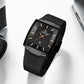 Reward Men's Rectangular Mesh Quartz Watch Black