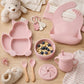 Cat Design Silicone Baby Feeding Set