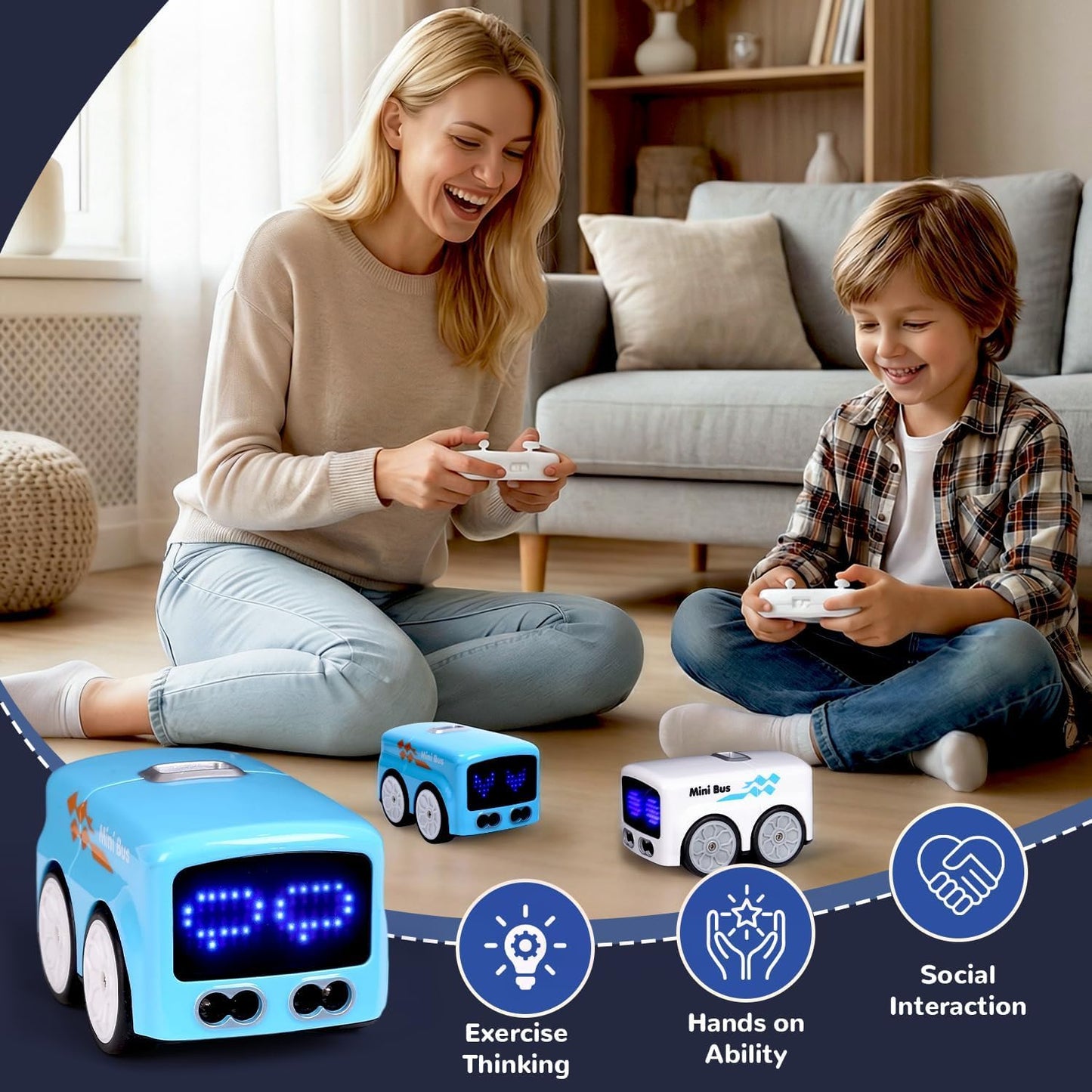 Magic Follow Line Smart Mini Bus Toy