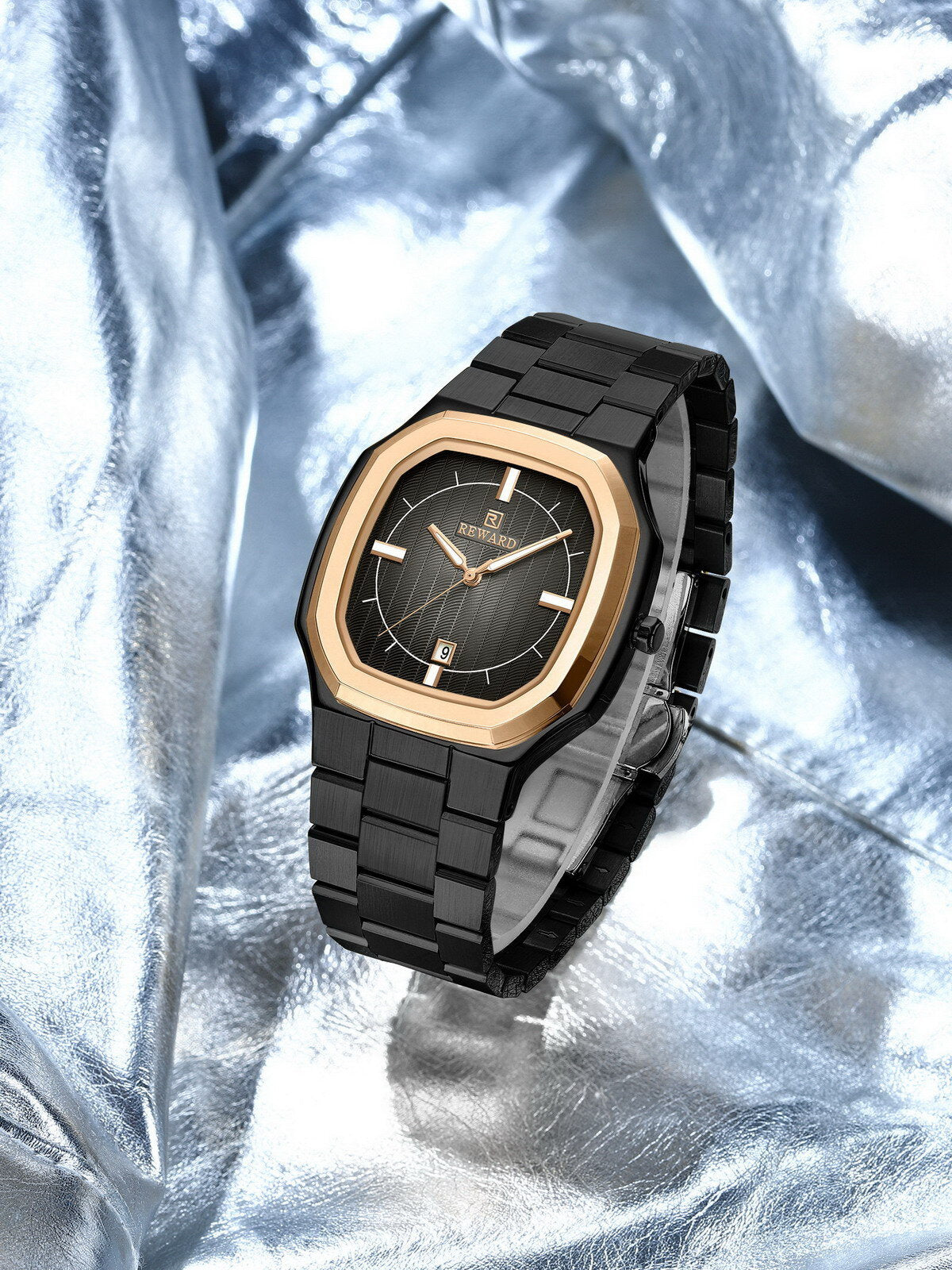 Reward Men's Multifunction Chronograph Quartz Watch – Rose Gold Case