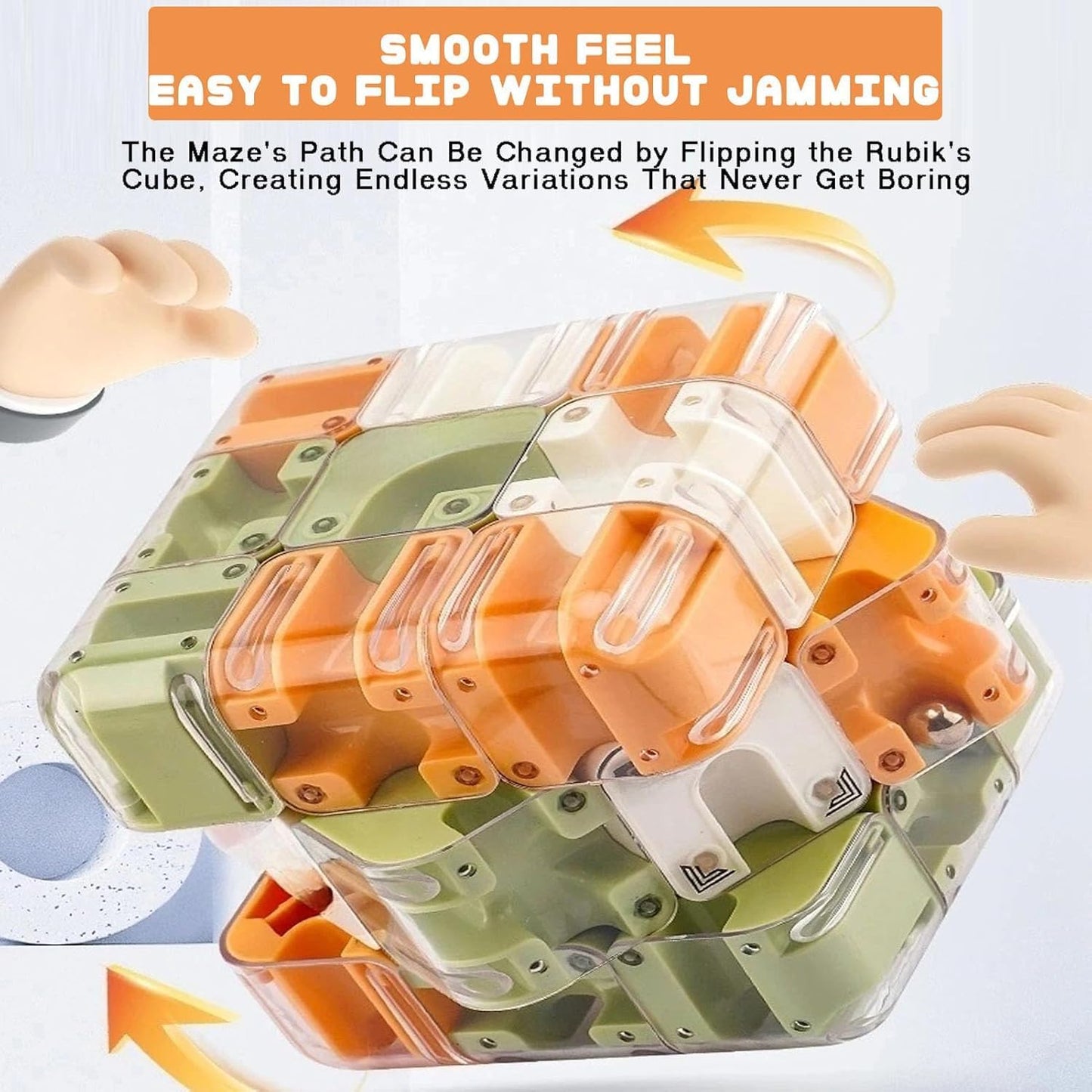 3D Maze Puzzle Cube With Metal Ball