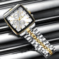 Reward Square White Dial Multi-Function Watch For Men