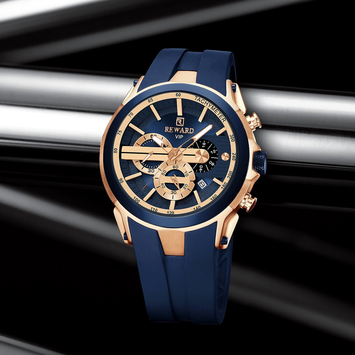 Reward VIP Chronograph Men’s Quartz Watch – Blue Dial Edition